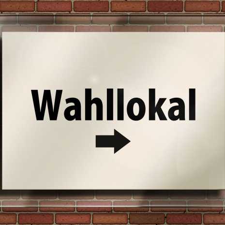 Schild Wahllokal